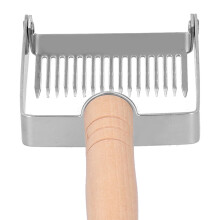 Uncapping Fork Beekeeping Tool Wooden Handle Stainless Steel 24x7.7cm