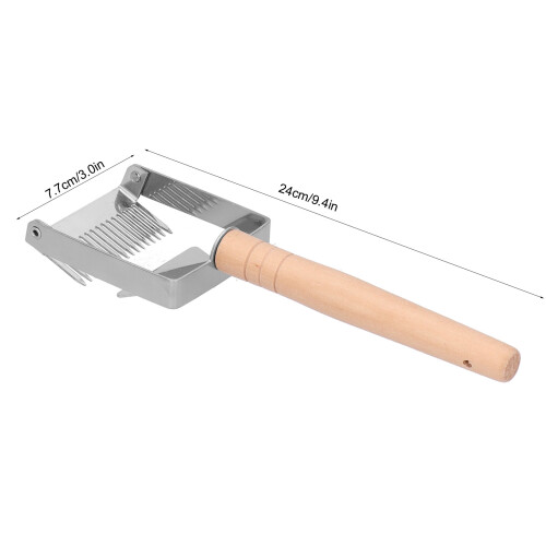 Uncapping Fork Beekeeping Tool Wooden Handle Stainless Steel 24x7.7cm 2