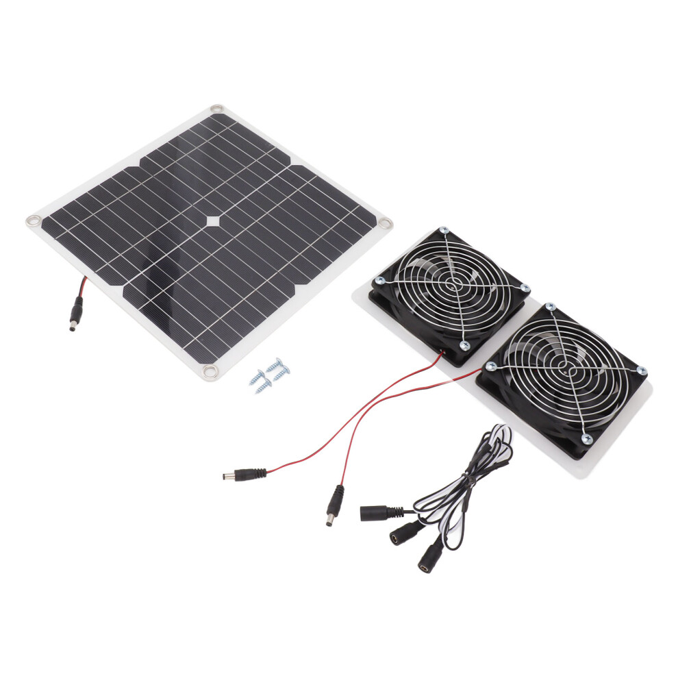 Solar Panel Fan Kit 15W Double Weatherproof Fan 8320539628035