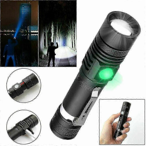 Super Bright 90000lm Led Tactical Flashlight Zoomable with Rechargeable Battery 1