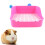 Square Potty Trainer Plastic Pink Small 1set 8