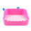 Square Potty Trainer Plastic Pink Small 1set 7