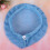 Catering Chefs Hat Simple Design Sky-Blue Cotton 1pack 9
