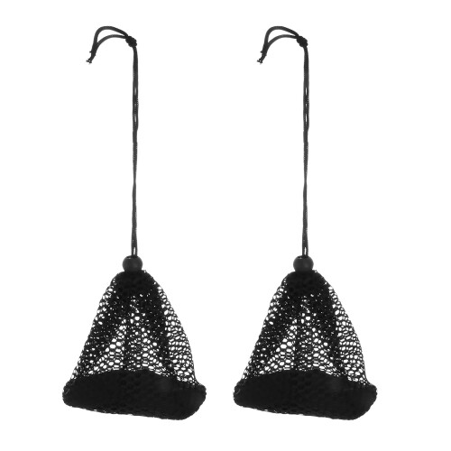2 Pcs Small Net Bag Drawstring Storage Ball Carrying Holder Mesh Bags