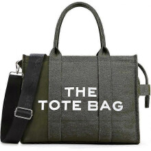 The Tote Bag Women's Canvas Tote Bags Thicken Canvas Crossbody Shoulder Bags with Zipper and Shoulder Strap for Work School Travel Shopping