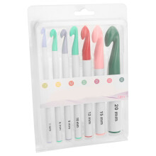 7Pcs Crochet Hook Set 7/8/9/10/12/15/20mm Plastic DIY Knitting Tools