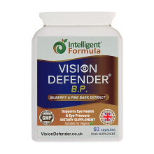 Bilberry & Pine Bark: Vision Defender BP - Eye Pressure & Eye Health Support (60 Vegan Supplement Caps)