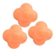 Sports Reaction Balls 3Pcs Irregular Shape Hand Eye Trainer Agility L(Orange)
