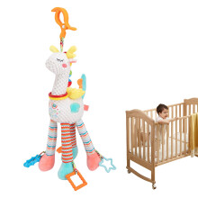 Kinderwagen Spielzeug | Niedliche Hängende Babyspielzeuge Mit Windspiel, Kuscheltier, Knisterrassel & Texturen In Weiß