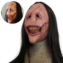 Long Hair Devil Mask Cosplay Halloween Horror Latex Helmet Party Scary Ghost Zombie Full Face Masks