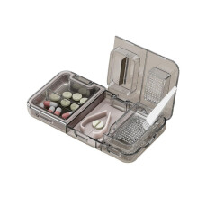 Tablet Divider for Small and Large Tablets, Portable 3-in-1 Pill Cutter with Storage Compartment for Travel and Daily Use
