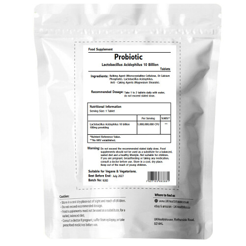 Probiotic Lactobacillus Acidophilus 120 Tablets 10 Billion CFU Gut UK 1