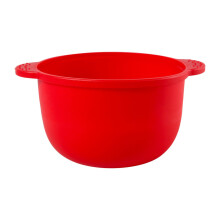 Silicone Wax Bowl for Hair Removal, Non-Stick Heating Container with Handle, 300ml Capacity, Red Color