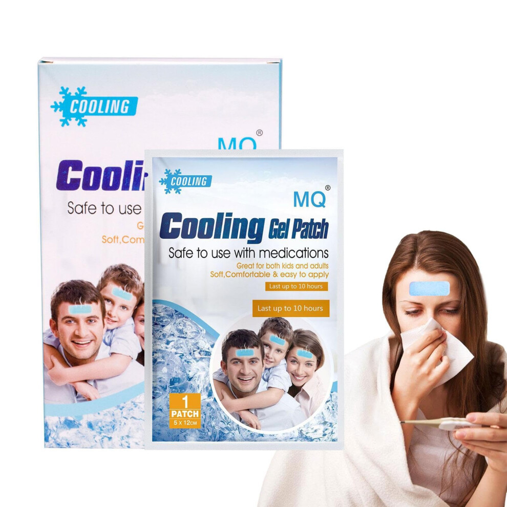 Cooling Gel Patch for Forehead | Portable Cooling Gel Pads for Kids and Adults | Fever Relief Strips for Sunstroke Fatigue