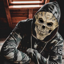Halloween Scary Mask Creepy Head Headgear Warrior Ghost Death Demon Skull Latex Mask for Horror Movie Fans And Adult Halloween Costume