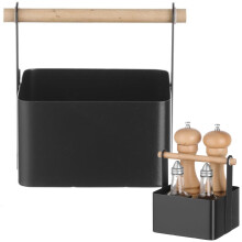Cestino porta spezie da tavolo con manico in legno 17x13x16 cm - Hendi 427057