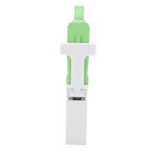 10 Stück grüne Glasfaser-SC/UPC-Kaltanschlüsse, ABS, 125 µm
