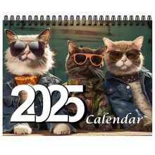Stylish Cats Calendar 2025 Wall Hanging Calendar Funny Cat 12 Monthly Planner Calendar Home Decor Gift for Cat Lovers