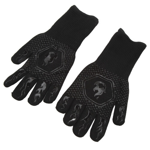 BBQ Gloves Fireproof 800 Heat Resistant Double 2