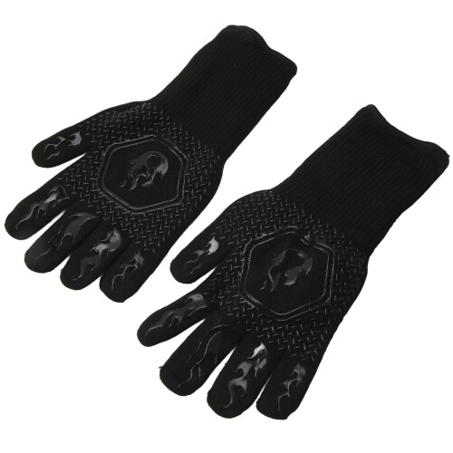 BBQ Gloves Fireproof 800 Heat Resistant Double 1