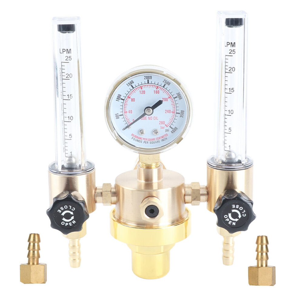 Double Tube Argon Regulator Flowmeter Gas Pressure
