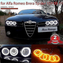 Drl Super Bright 6pcs Dual Color Car Styling for Alfa Romeo Brera Spider 159 2005-2011 Cotton Led Angel Eyes Halo Rings Kit