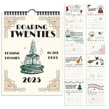 2025 Roaring Twenties Calendar Wall Calendar, 2025 TS Lyrics 12 Monthly Planner