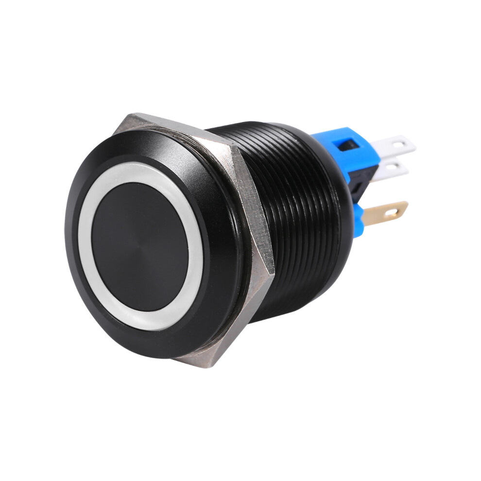 22Mm 12V-24V Waterproof Selflocking Latching Push White/Black 8320539631264