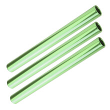 Verchromte Aluminium-Relais-Baton - 3 Stück Grün Leichtathletik