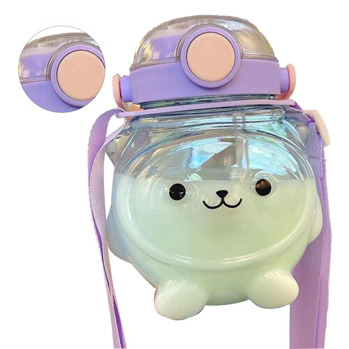 Large Water Bottle 1000ml Cartoon Bear Shape 1