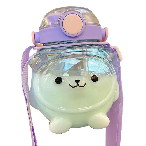 Large Water Bottle 1000ml Cartoon Bear Shape