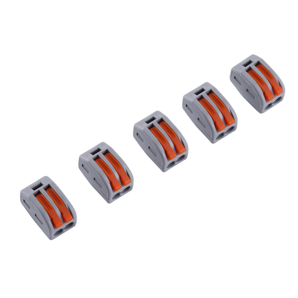 20pcs 2 Way Reusable Spring Lever Terminal Block
