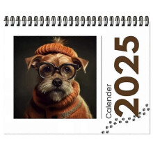 2025 Lovely Dog Wall Calendar Monthly Planner Daily Organizer Funny Gift for Dog Lovers