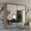 (90cm Walnut) Chicago Sliding Double Mirror Door Wardrobe 1