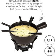 Boska Cheese Fondue set Nero, Black 1.3 Liter New great for parties + gatherings