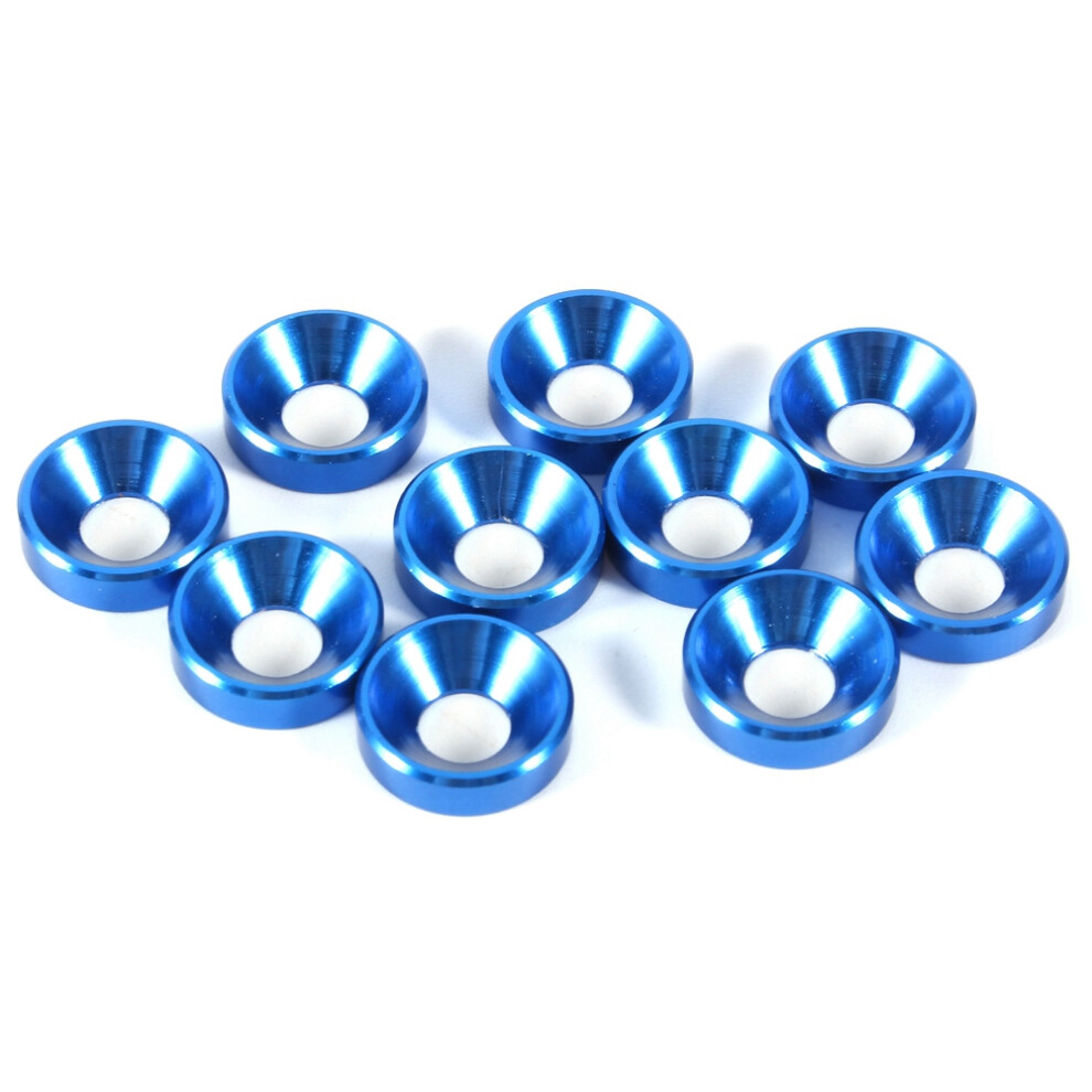 10Pcs M5 Anodized Countersunk Head Washers Gasket Blue