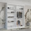 (150cm white) Chicago Sliding Double Mirror Door Wardrobe 4