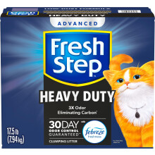 Fresh Step Zbrylajacy sie zwirek dla kotw Heavy Duty Zaawansowany, dlugotrwaly, 30-dniowa kontrola zapachu z eliminujaca nieprzyjemny zapach weglem