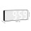 LED Mirror Alarm Clock USB Rechargeable Digital Table Clock Black & White 5