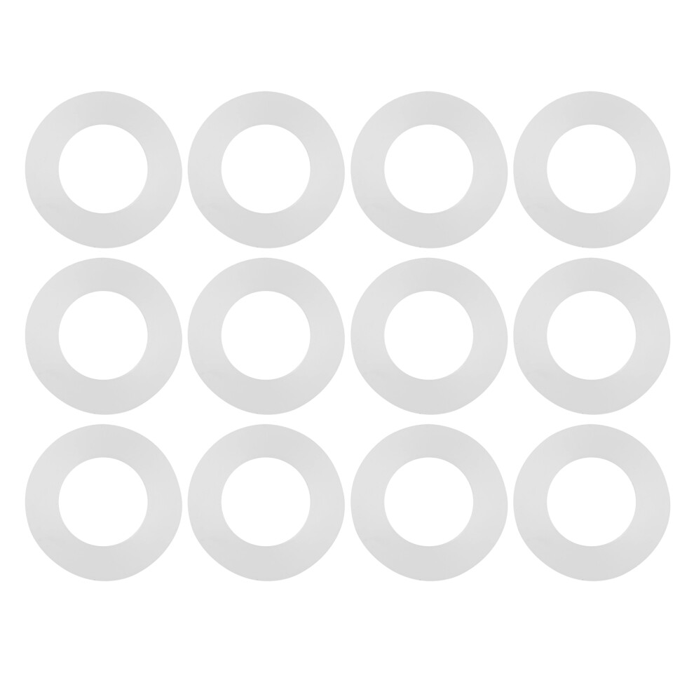 12Pcs Flat Gasket Silicone O Ring Sealing White