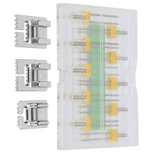 Twin Needles Presser Foot Set 2/90-4/75 Multi Sizes with Plastic Box