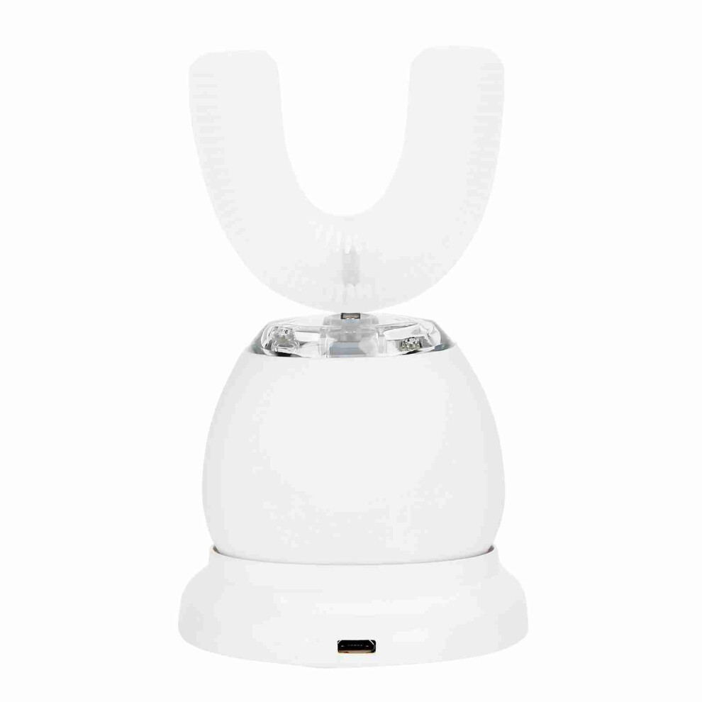 White U-Shape Ultrasonic Electric Toothbrush For Kids And Adults, 200Mah,