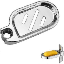 Adjustable Shower Rail Soap Dish, Clip-on Bathroom Soap Holder Soap Dish, Shower ABS Soap Dish(22MM)