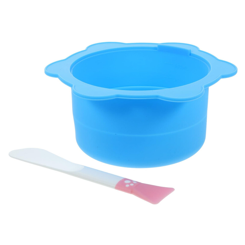 1satz Melting Bowl Set Heat Resistant Mixing Bowls with Spatula for Hair Removal and Mask Application
