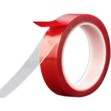 Strong Acrylic Adhesive Tape 3 Metres Double Sided PET Red Foil Transparent 1 mm Thickness for Phone Tablet LCD Glass