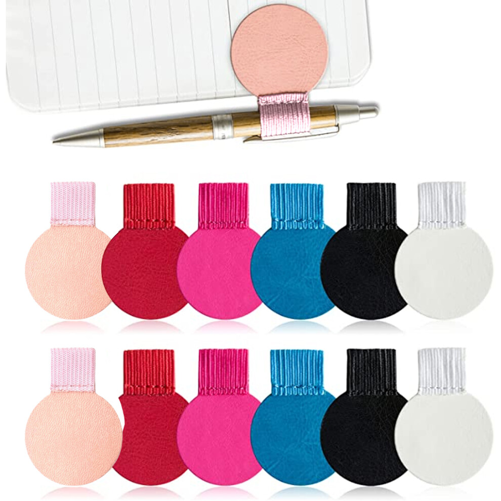 12 Pieces Pen Clips Self-adhesive Holder Notebook Journals Home Office-image-OPC-PK92DBH-NEW