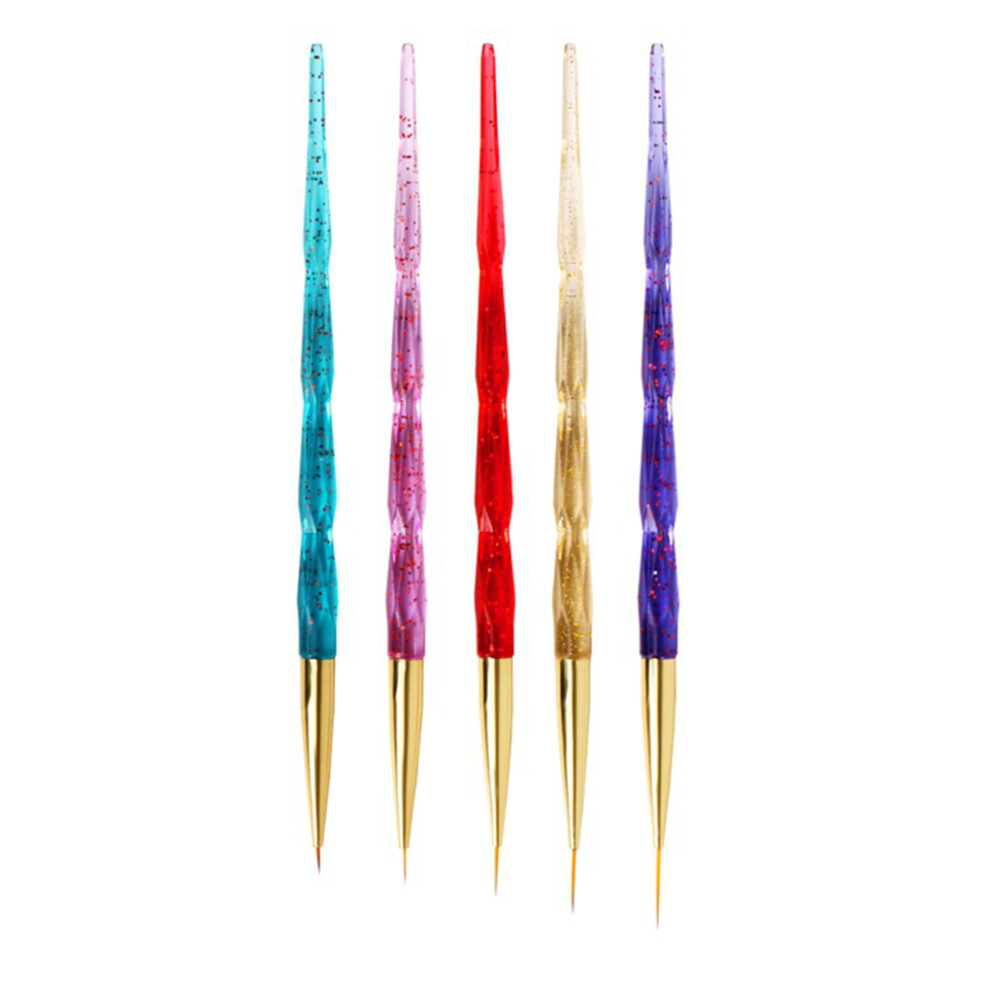 5 Pieces Manicure Brushes Pedicure Brush Nails Art Liner Painting
