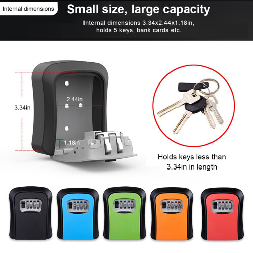 (Green) Door Key Storage Box Professional Large Capacity Coded Lock Case 2