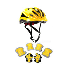 (Yellow) Kids Roller Helmet Adjustable Toddler Knee Elbow Brace Bicycles