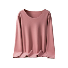 (Pink, M) Women Thermal Underwear Banquet Warm Lingerie Round Neck Base Layer
